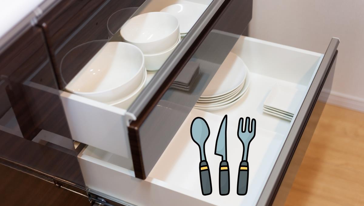 El truco de decoración para ordenar los elementos de cocina en los cajones